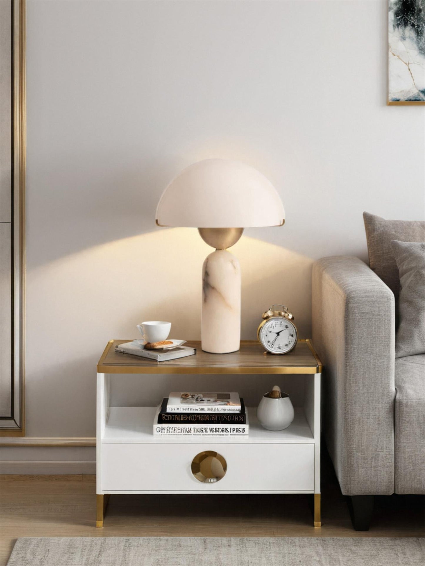 Peono Alabaster Table Lamp – Dimmable, view 31