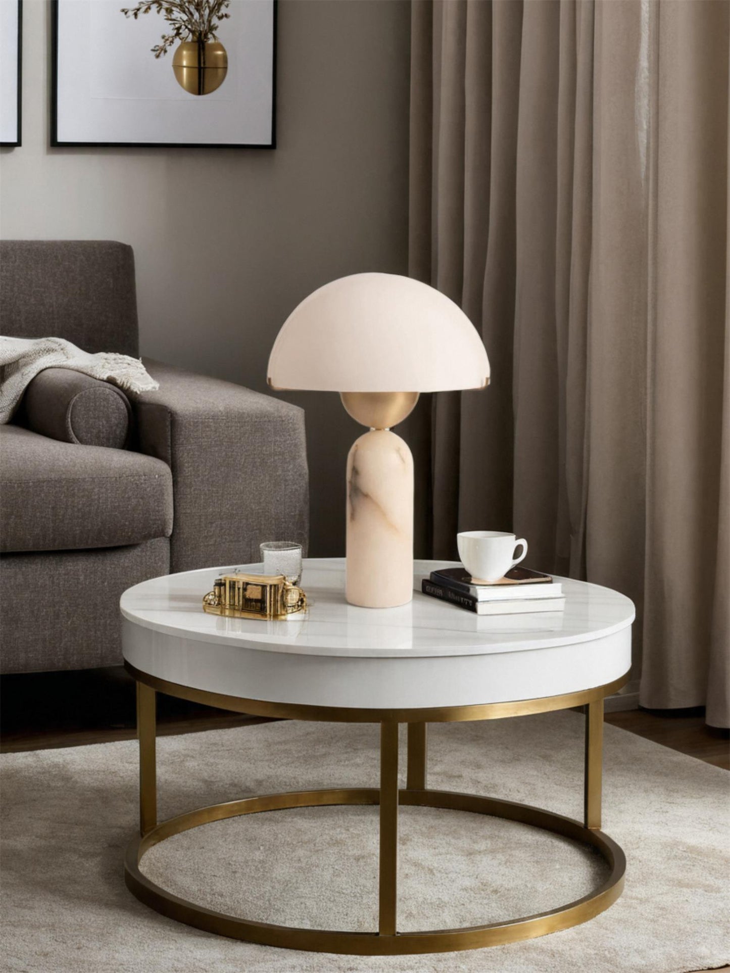 Peono Alabaster Table Lamp – Dimmable, view 32