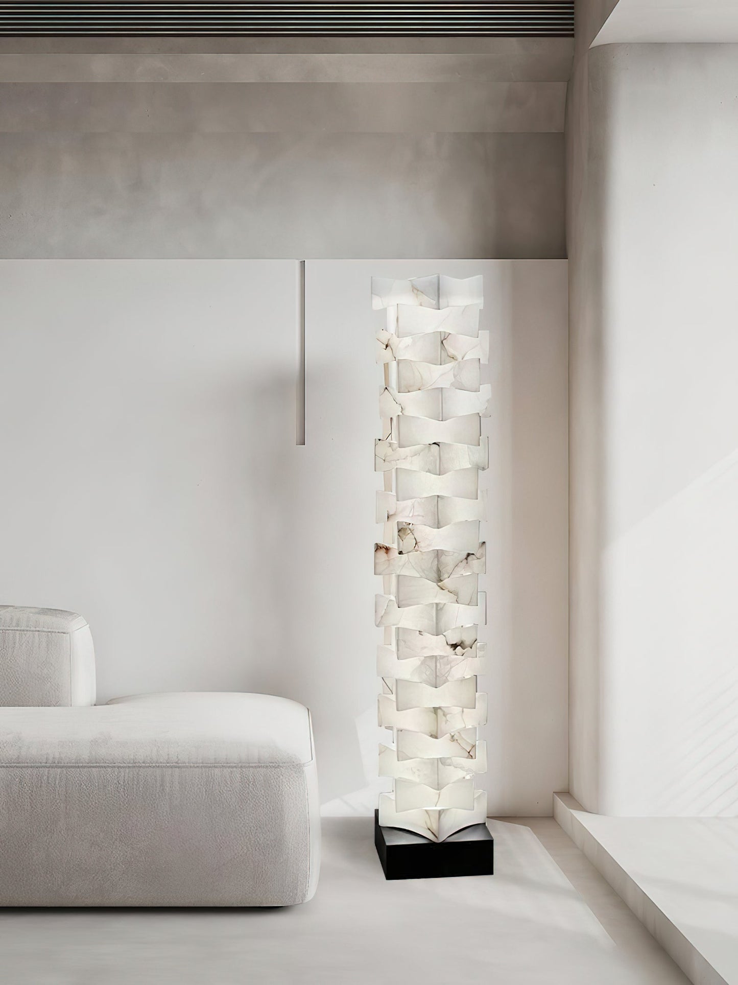 Stacked Alabaster Floor Light, view 9