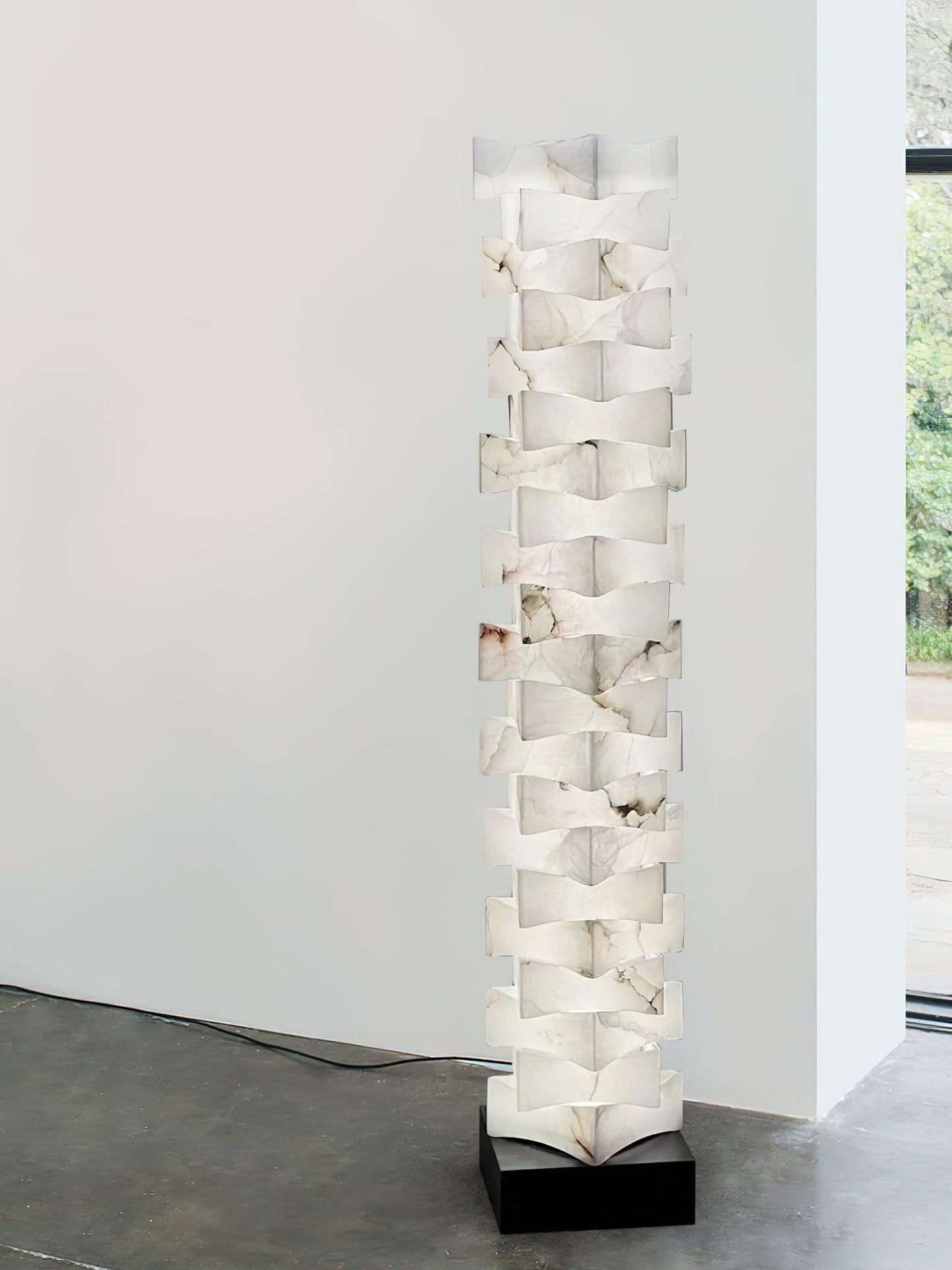 Stacked Alabaster Floor Light, view 10