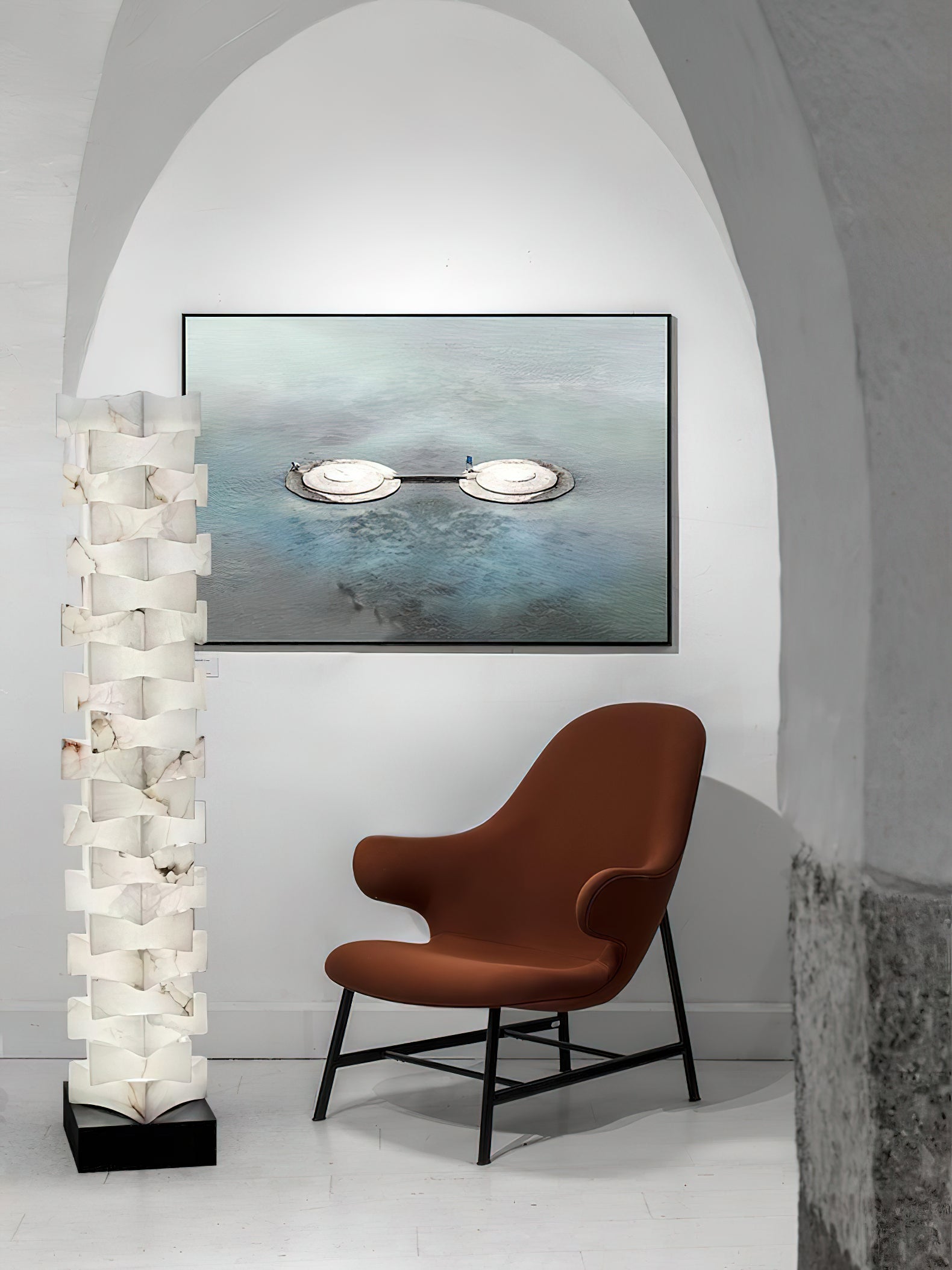 Stacked Alabaster Floor Light, view 12