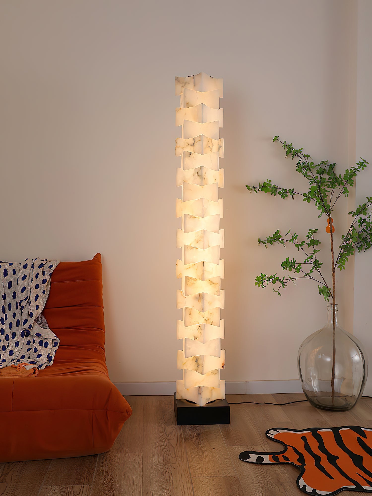 Stacked Alabaster Floor Light, view 13