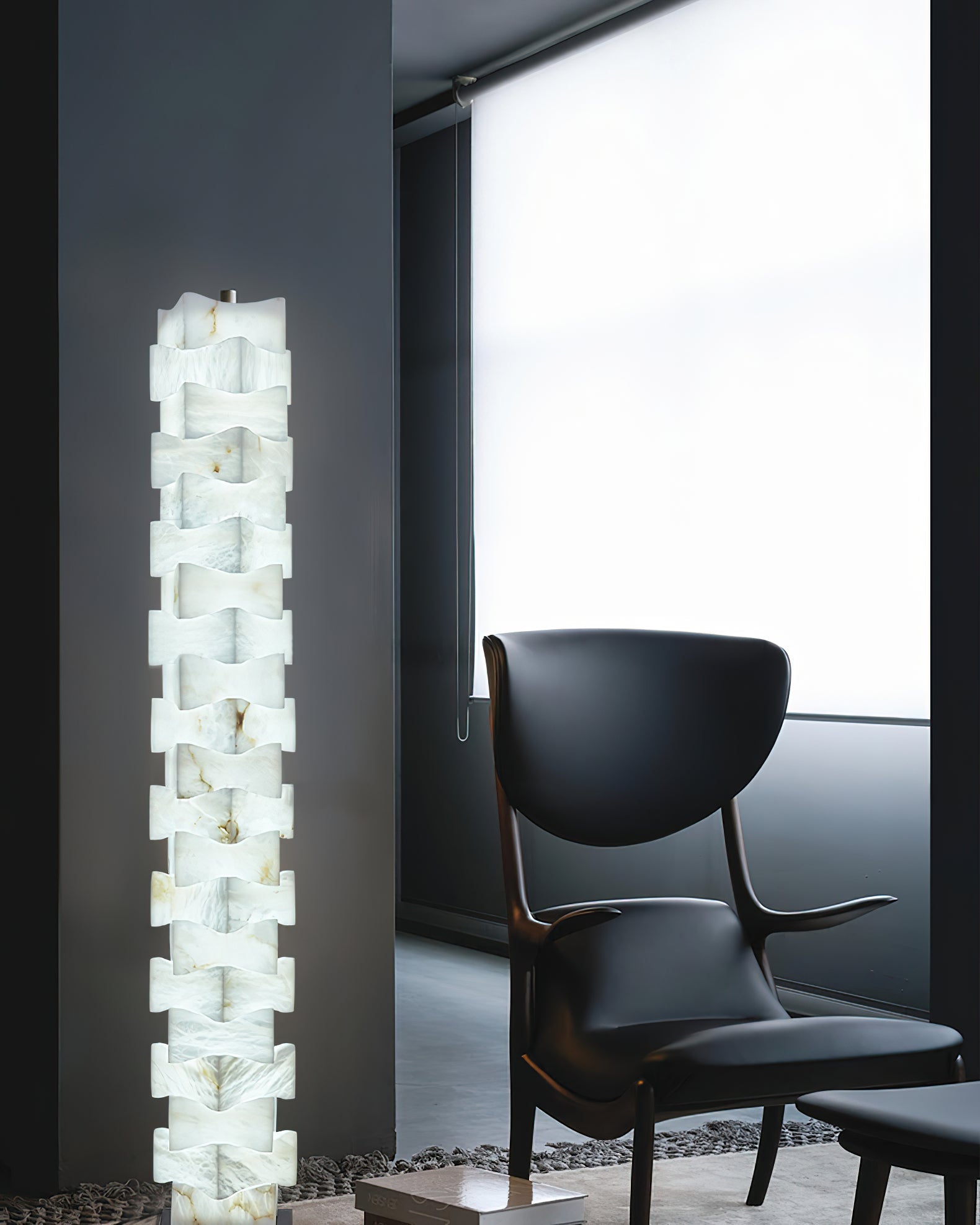 Stacked Alabaster Floor Light, view 14