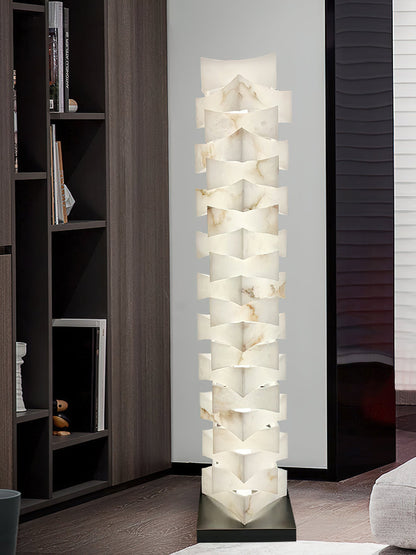 Stacked Alabaster Floor Light, view 20