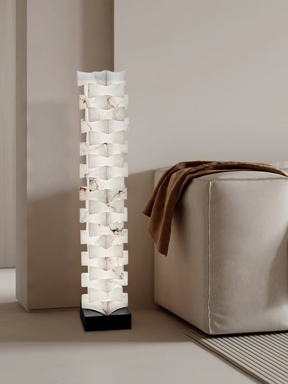 Stacked Alabaster Floor Light, view 22