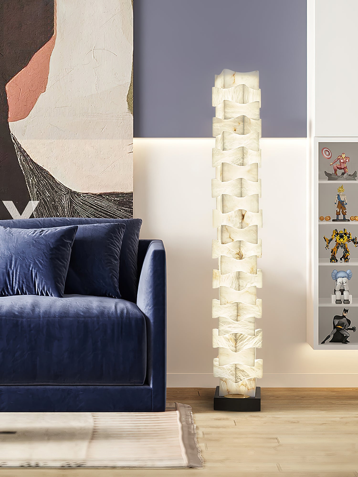 Stacked Alabaster Floor Light, view 24