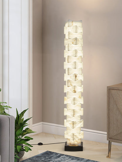 Stacked Alabaster Floor Light, view 25
