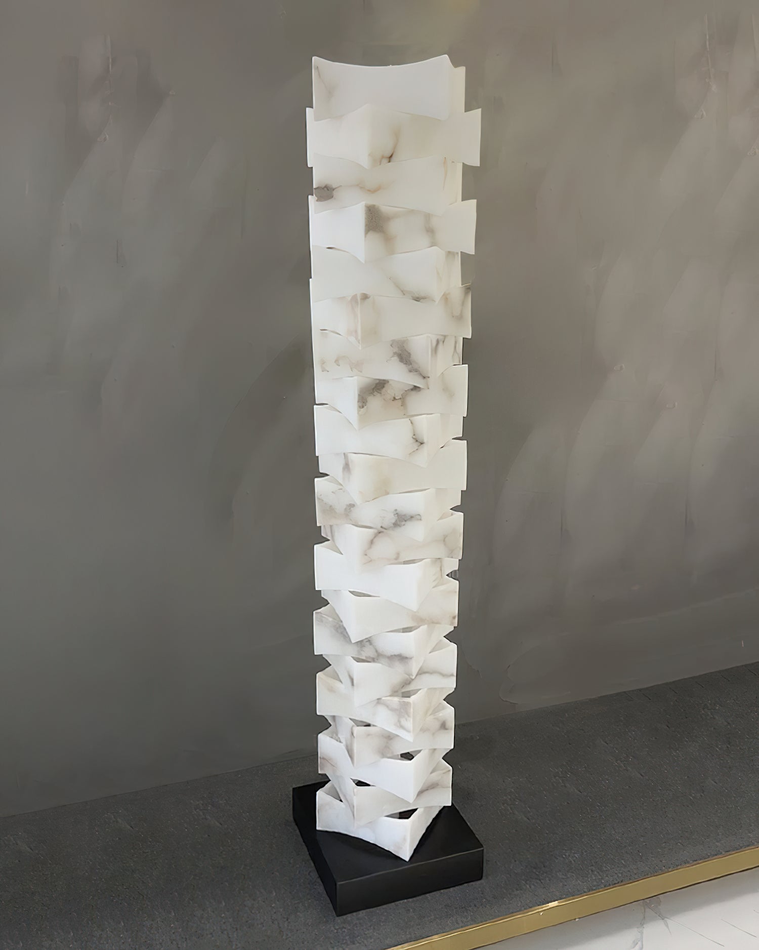 Stacked Alabaster Floor Light, view 27