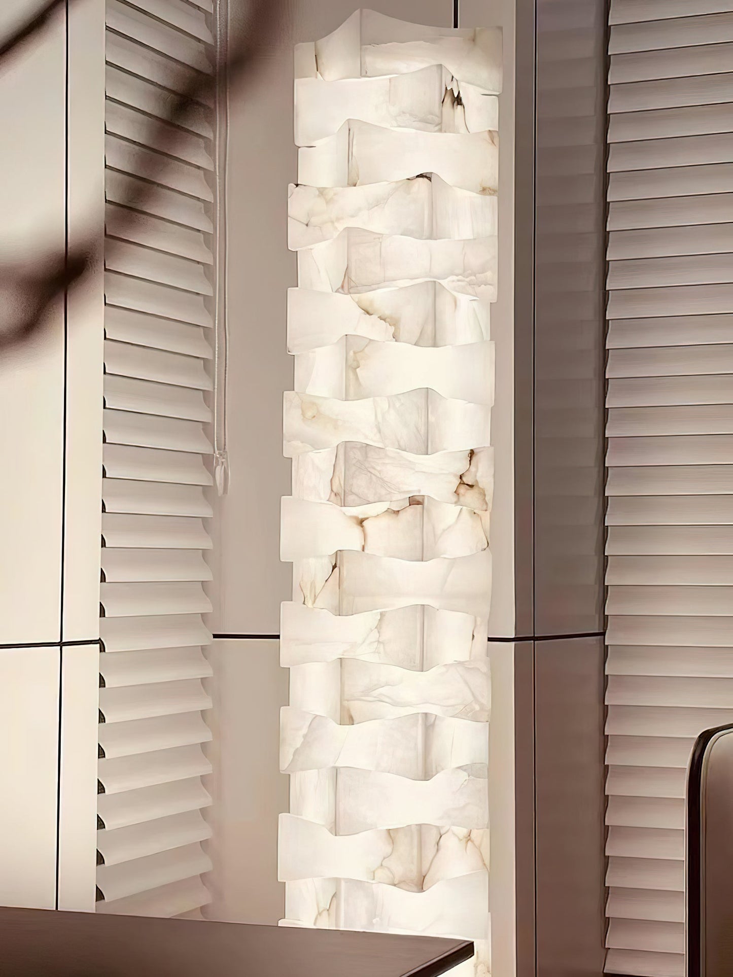 Stacked Alabaster Floor Light, view 28