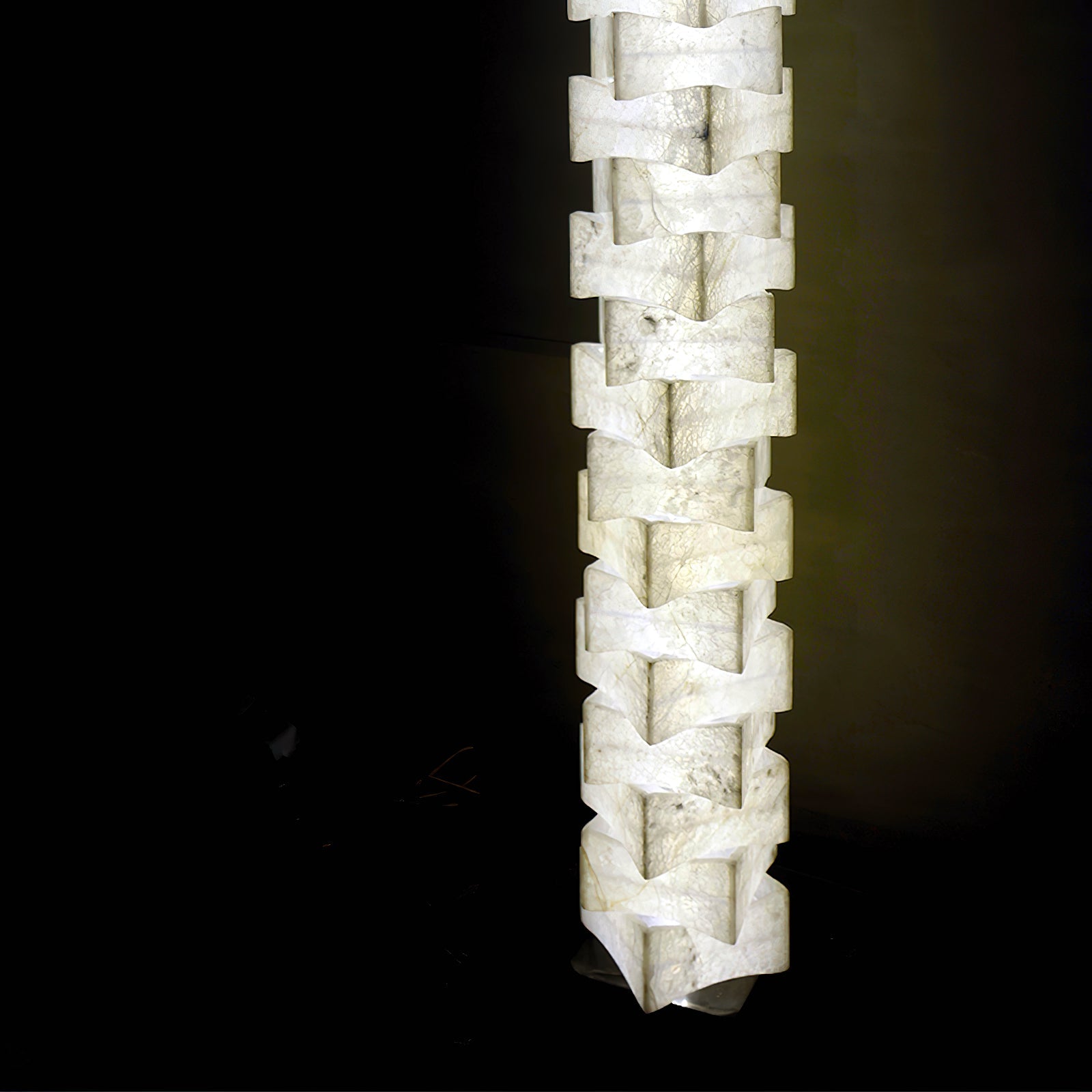 Stacked Alabaster Floor Light, view 30
