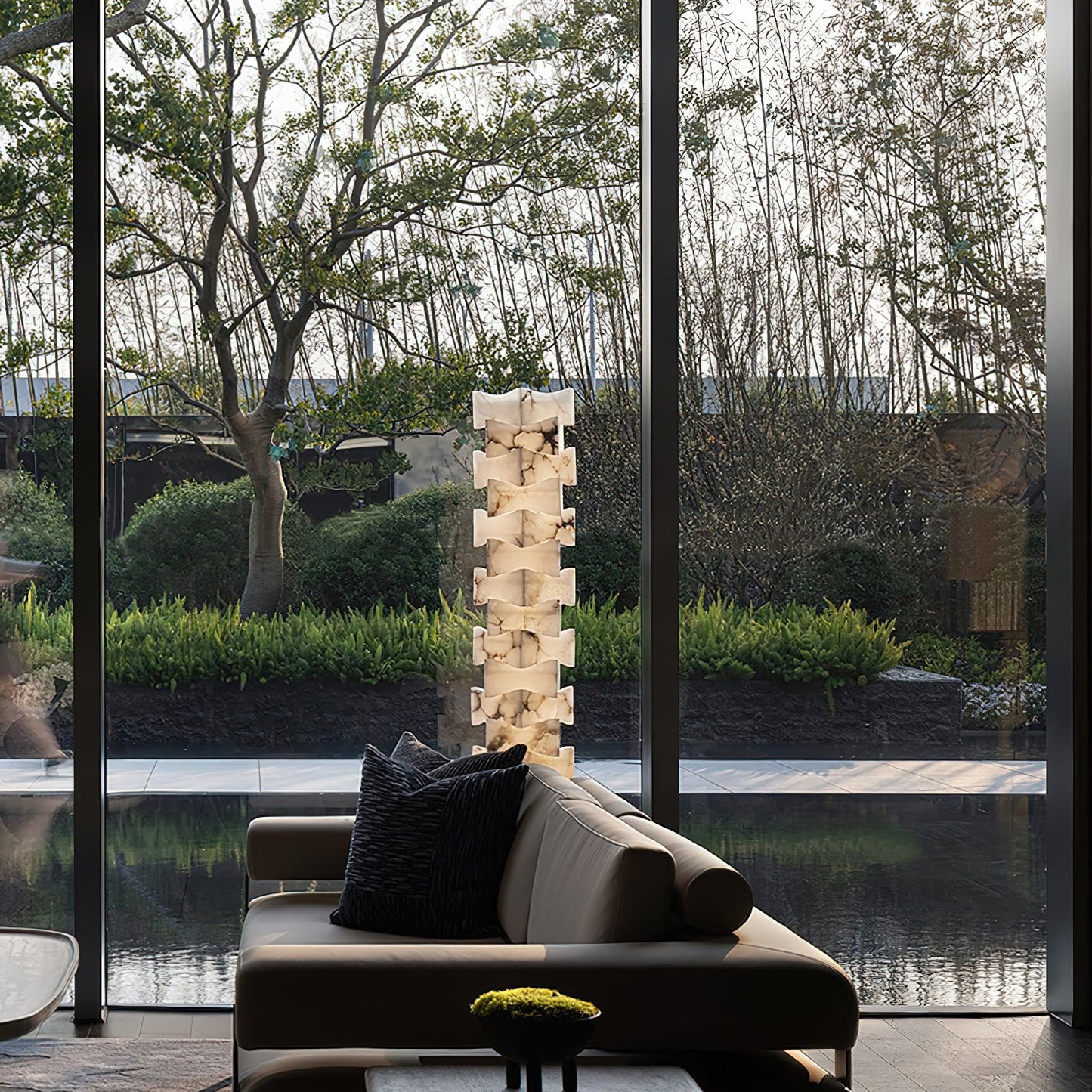 Stacked Alabaster Floor Light, view 4