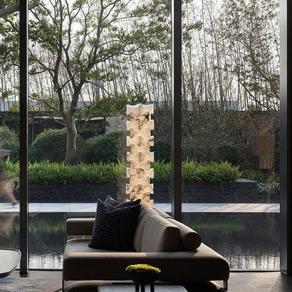 Stacked Alabaster Floor Light, view 4