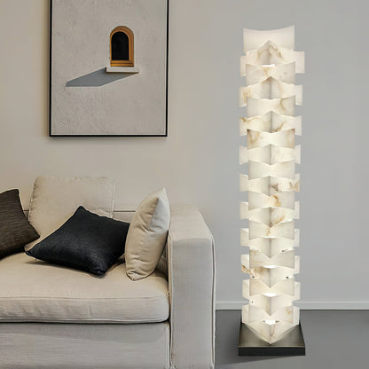 Stacked Alabaster Floor Light, view 5