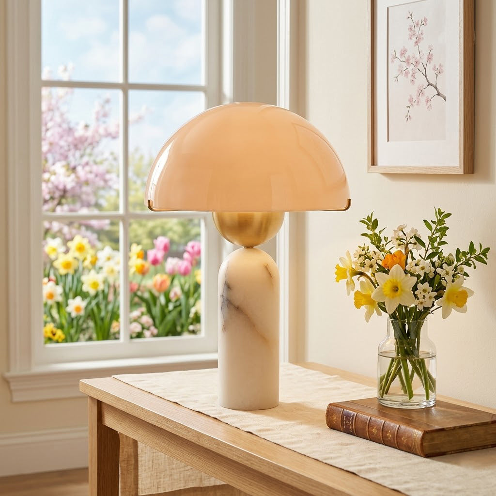 Peono Alabaster Table Lamp – Dimmable, view 15