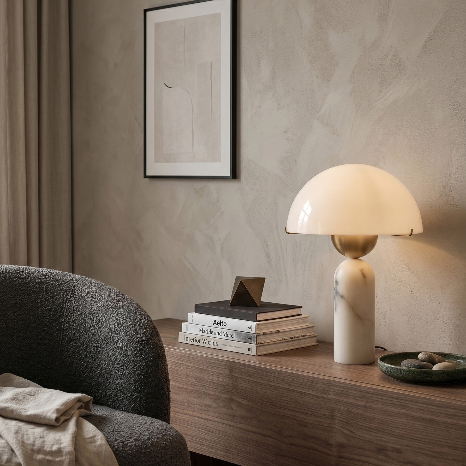 Peono Alabaster Table Lamp – Dimmable, view 7