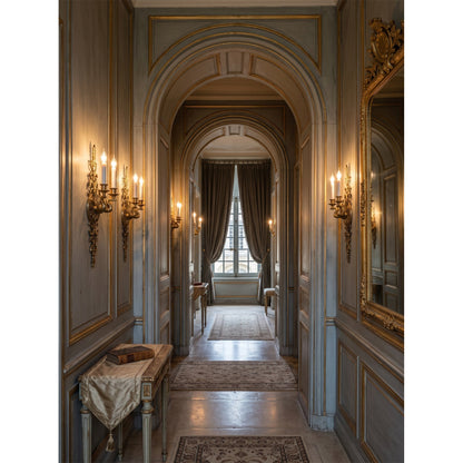 Aurelia Brass Double-Candle Wall Sconce