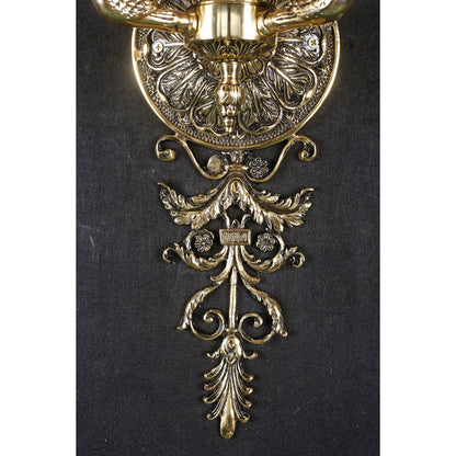 Aurelia Brass Double-Candle Wall Sconce