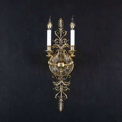 Aurelia Brass Double-Candle Wall Sconce