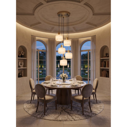 Natural Square Alabaster Chandelier
