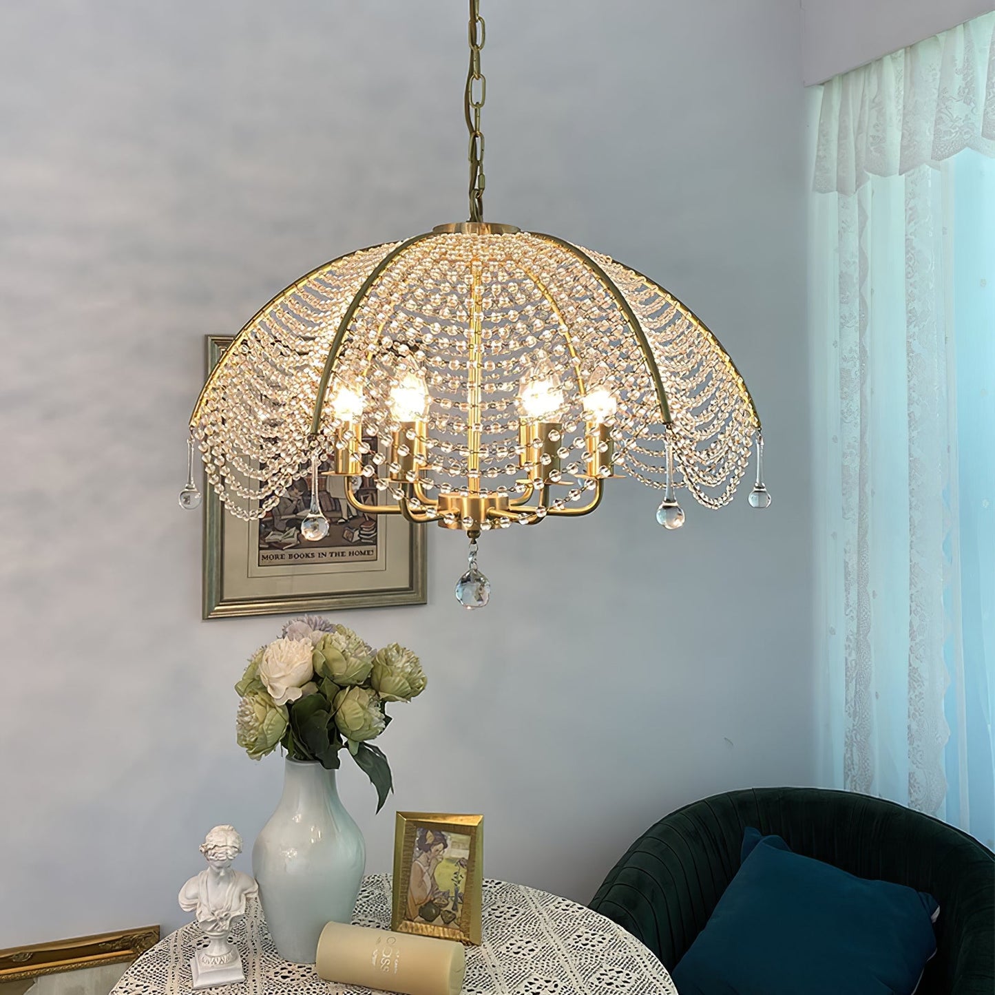 Regency Style Beads Chandelier, view 4