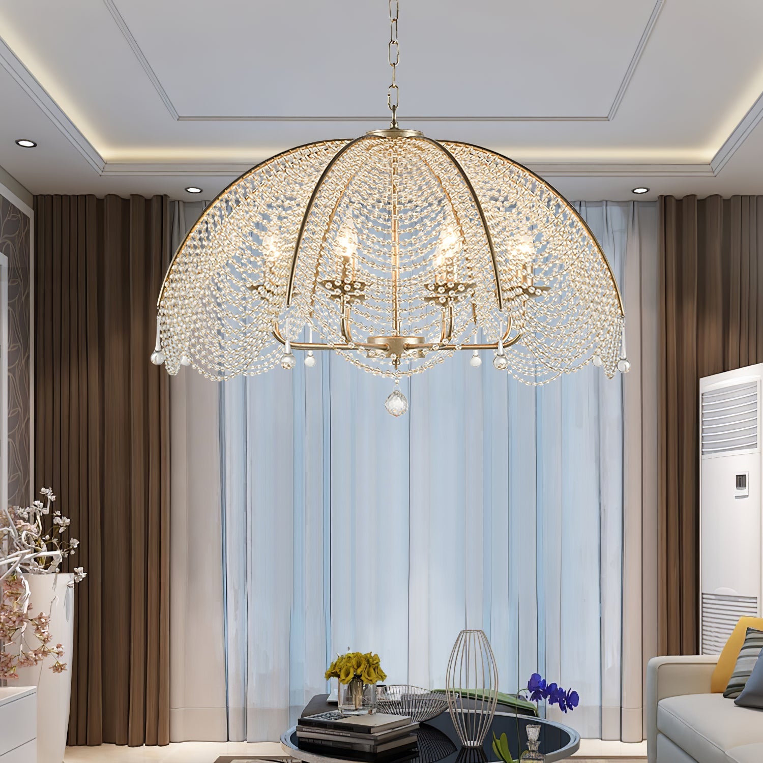 Regency Style Beads Chandelier, view 5