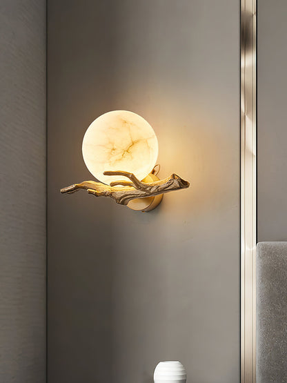 Retro Twigs Alabaster Wall Lamp, view 15