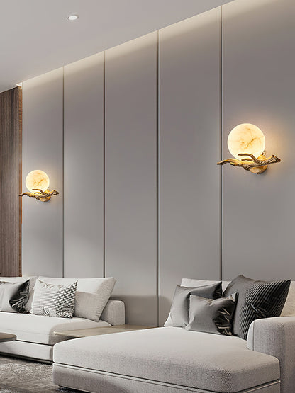 Retro Twigs Alabaster Wall Lamp, view 17