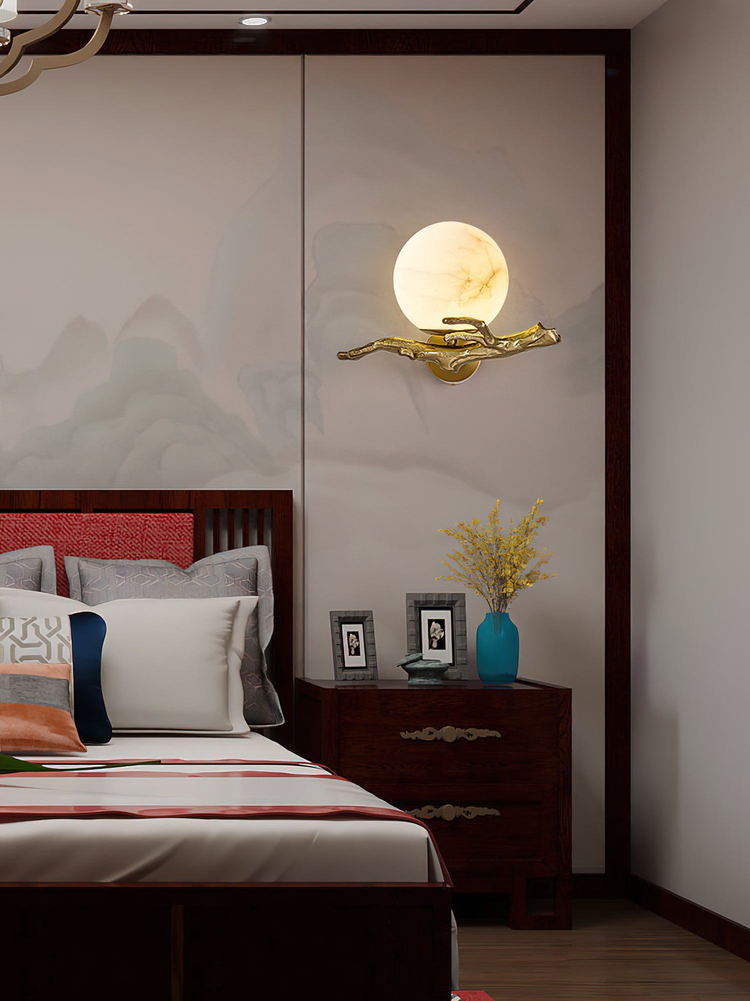Retro Twigs Alabaster Wall Lamp, view 19