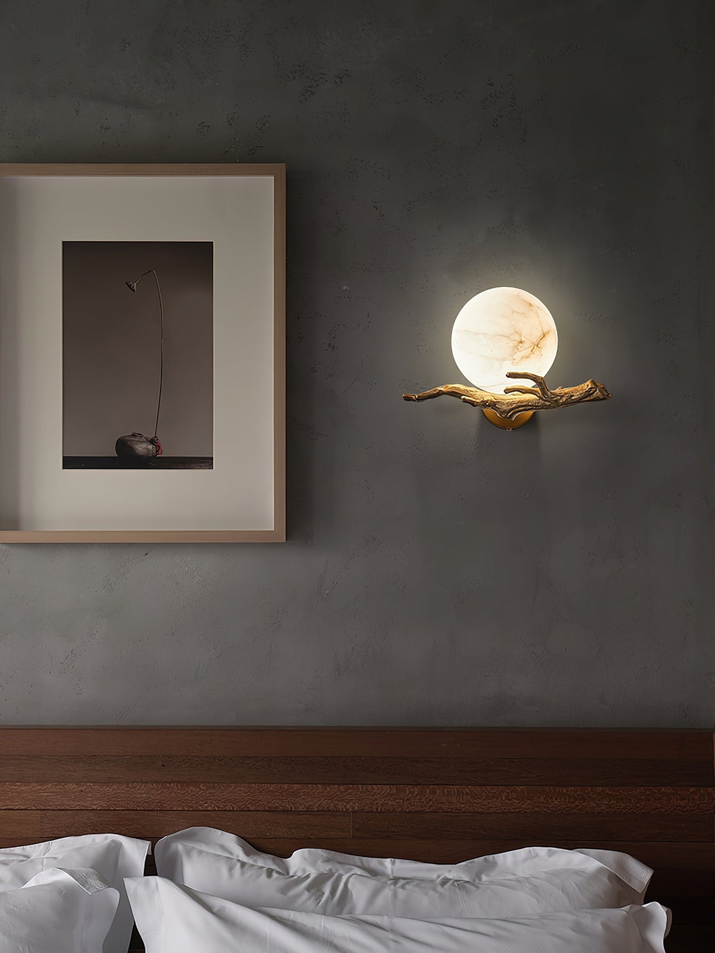 Retro Twigs Alabaster Wall Lamp, view 20
