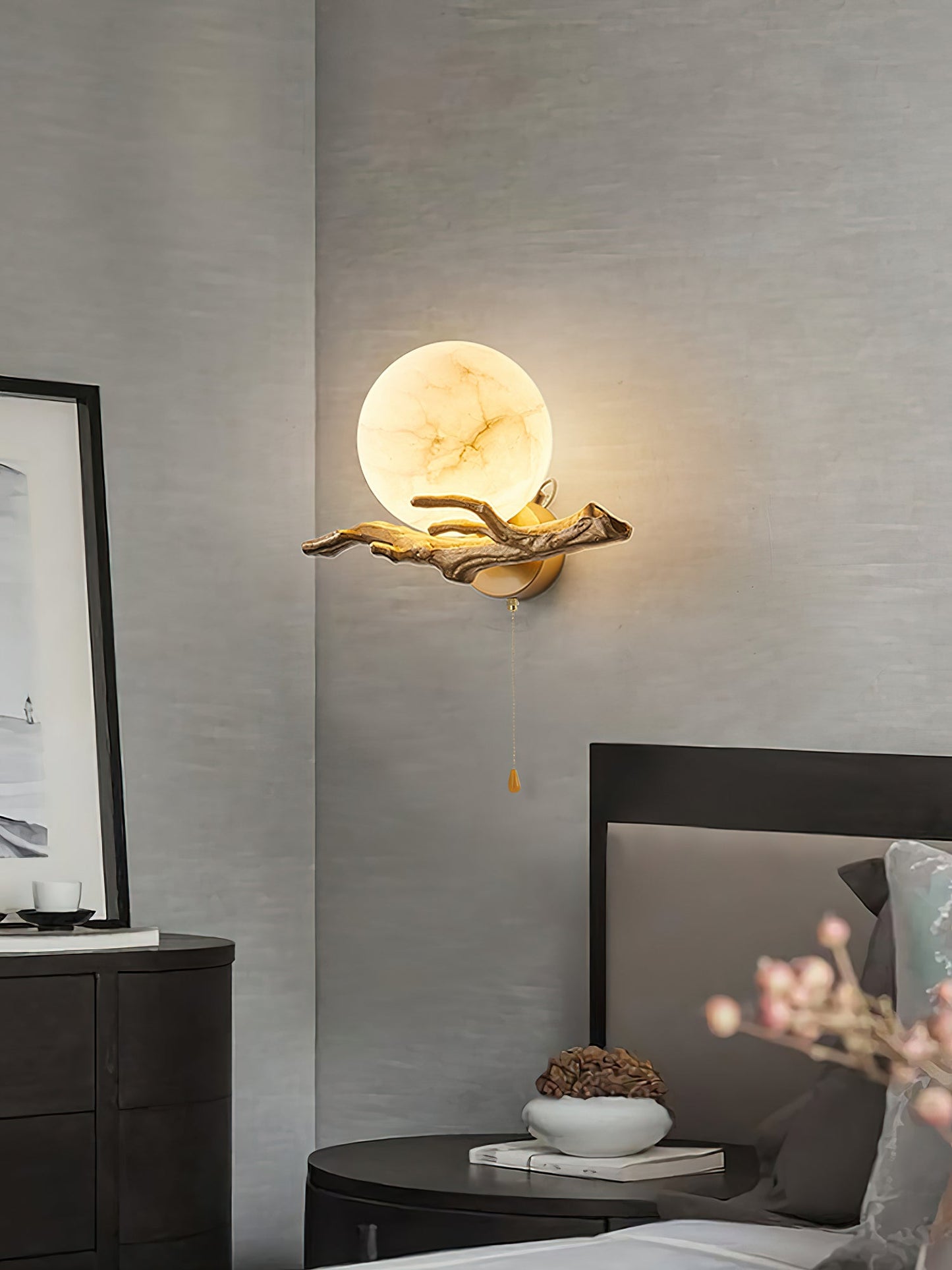 Retro Twigs Alabaster Wall Lamp, view 21