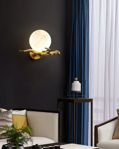 Retro Twigs Alabaster Wall Lamp, view 26