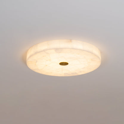 Round Mosaic Alabaster Ceiling Lamp – Dimmable, alternate view