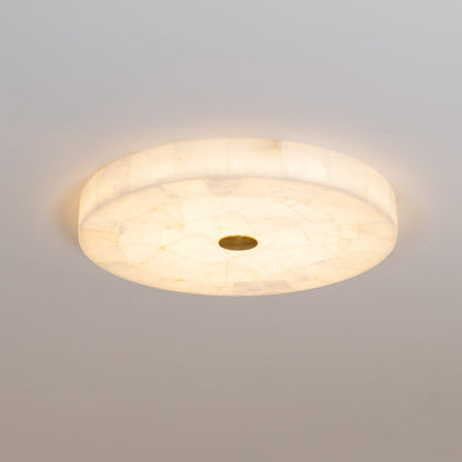 Round Mosaic Alabaster Ceiling Lamp – Dimmable, detail