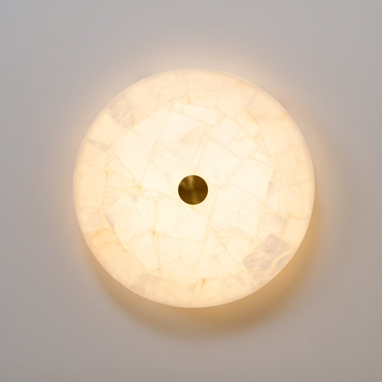Round Mosaic Alabaster Ceiling Lamp – Dimmable, view 16