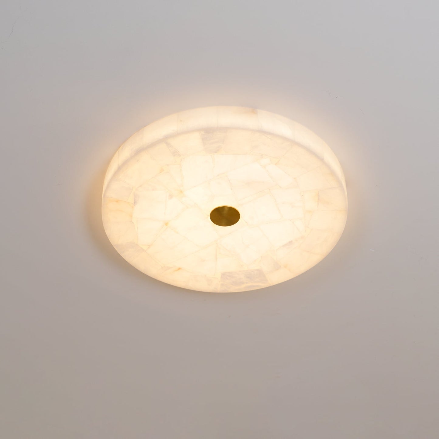 Round Mosaic Alabaster Ceiling Lamp – Dimmable, view 17