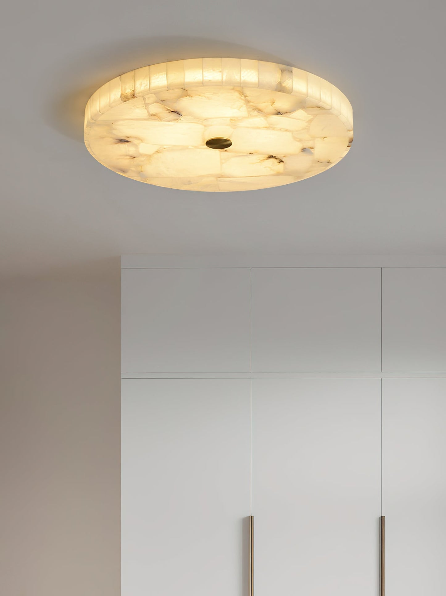 Round Mosaic Alabaster Ceiling Lamp – Dimmable, view 22