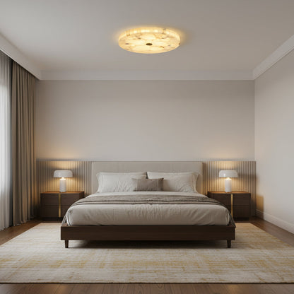 Round Mosaic Alabaster Ceiling Lamp – Dimmable, view 11