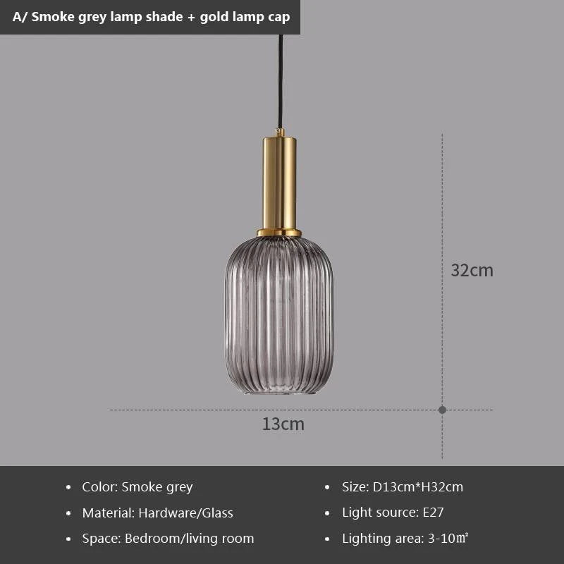 Ribbed Glass Pendant Light