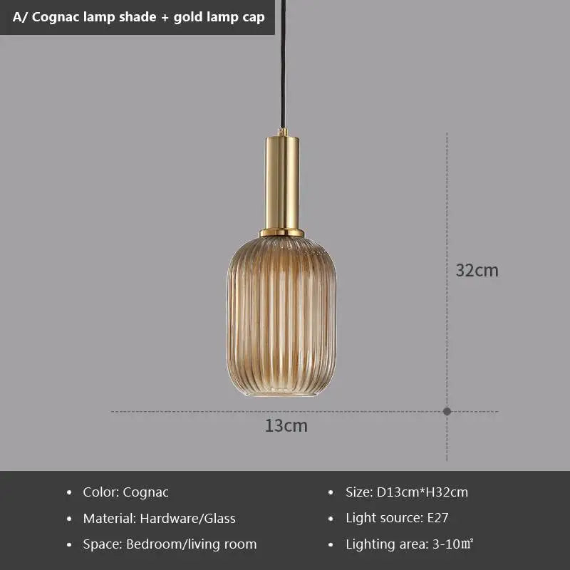Ribbed Glass Pendant Light