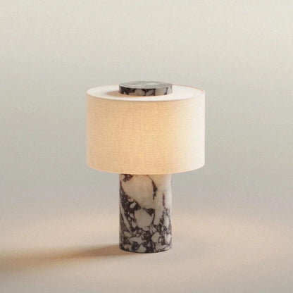 Marble Column Table Lamp