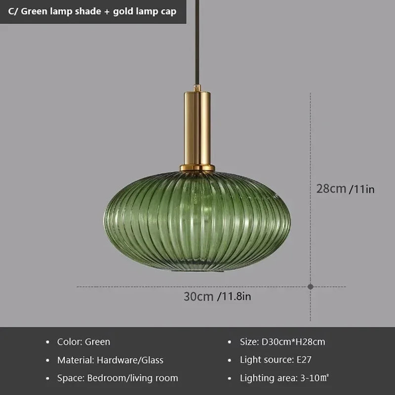 Ribbed Glass Pendant Light