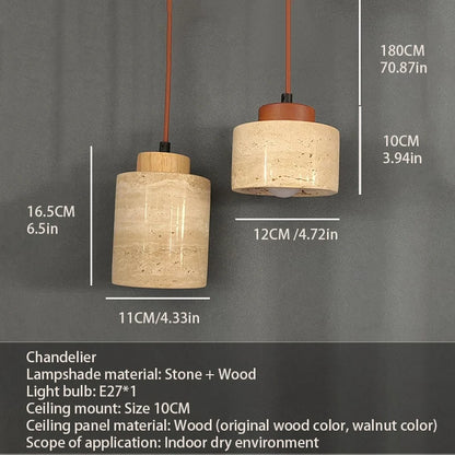 Travertine Stone Pendant Light