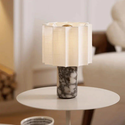 Marble Column Table Lamp