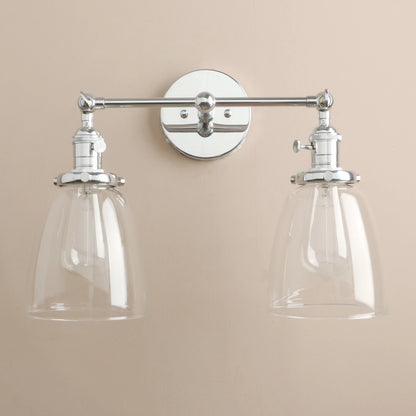 Twin Bell Brass Wall Sconce