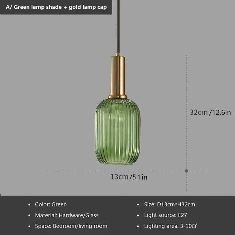 Ribbed Glass Pendant Light