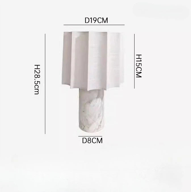 Marble Column Table Lamp
