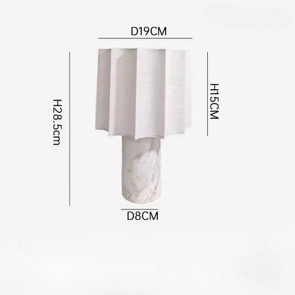 Marble Column Table Lamp