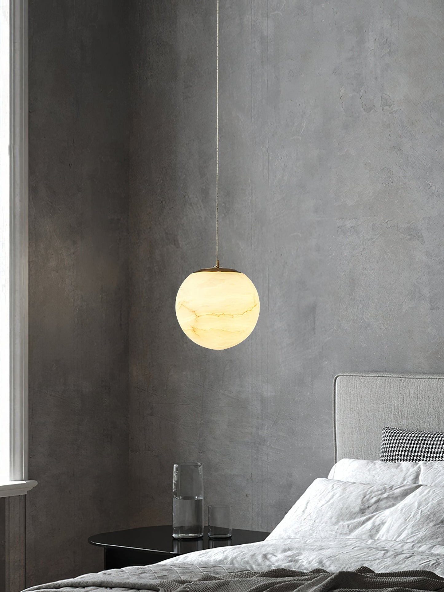 Savina Alabaster Pendant Light – Dimmable, view 17