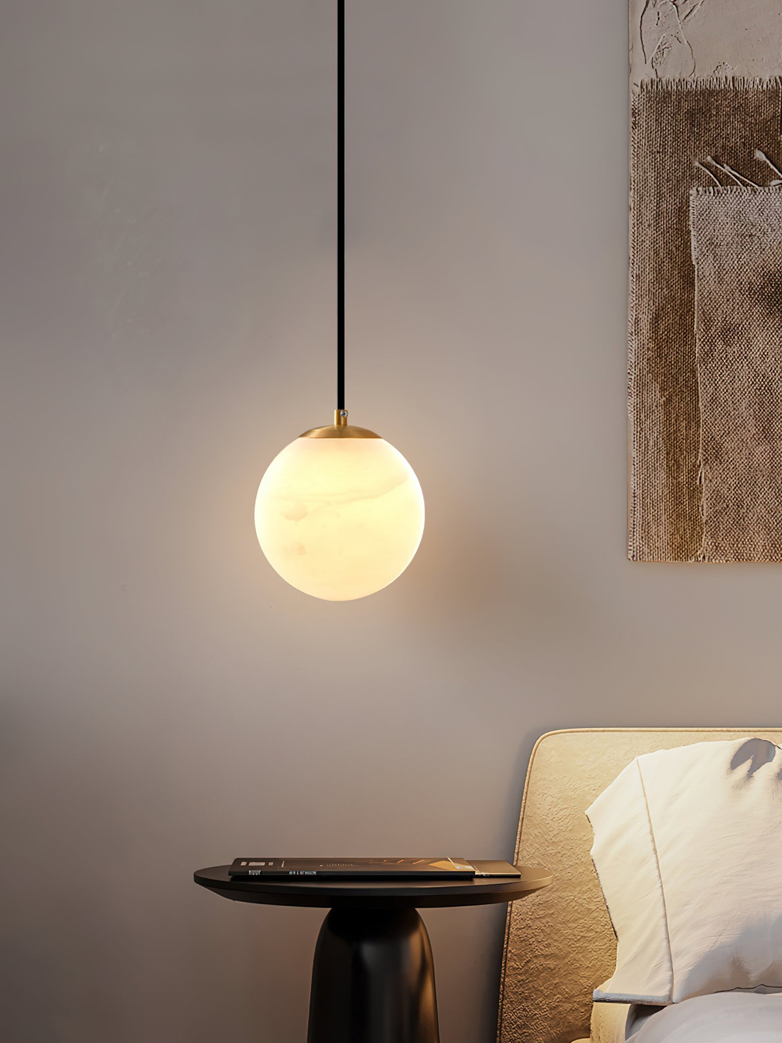 Savina Alabaster Pendant Light – Dimmable, view 20