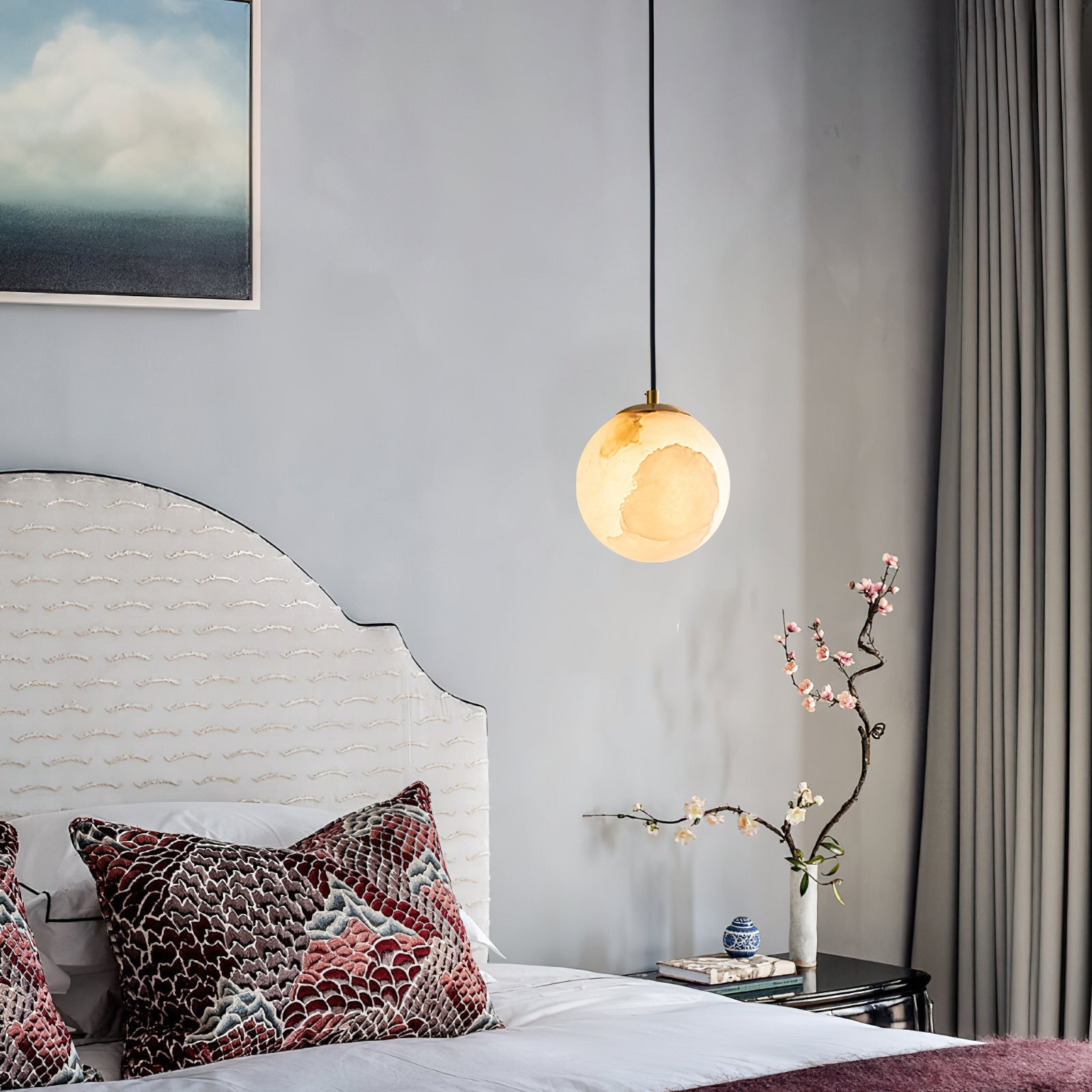 Savina Alabaster Pendant Light – Dimmable, view 8